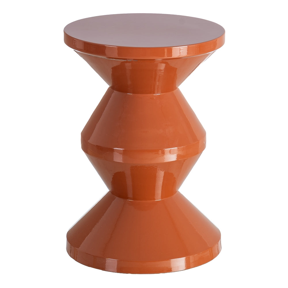 MESA AUXILIAR TERRACOTA METAL DECORACI�N 33 X 33 X 55 CM
