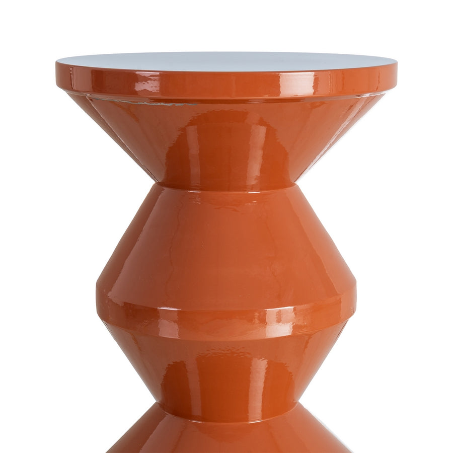 MESA AUXILIAR TERRACOTA METAL DECORACIÓN 33 X 33 X 55 CM