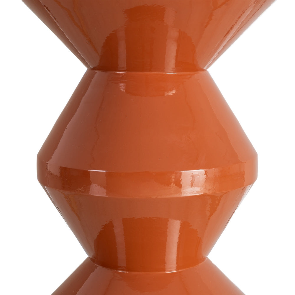 MESA AUXILIAR TERRACOTA METAL DECORACIÓN 33 X 33 X 55 CM