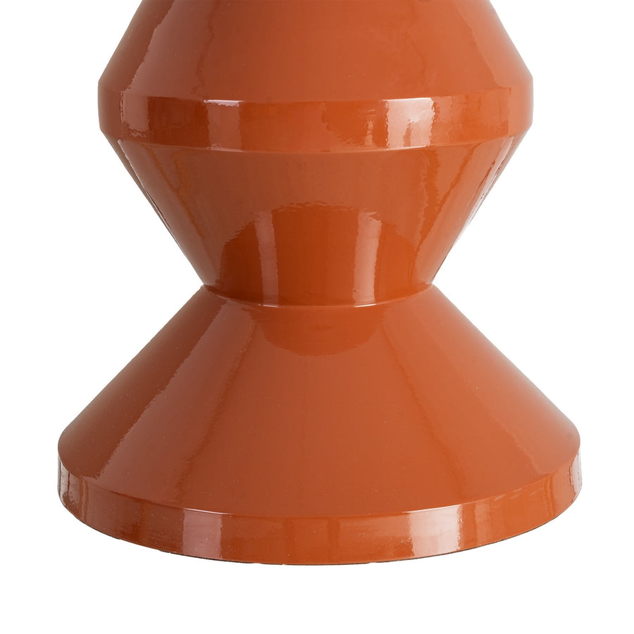MESA AUXILIAR TERRACOTA METAL DECORACIÓN 33 X 33 X 55 CM