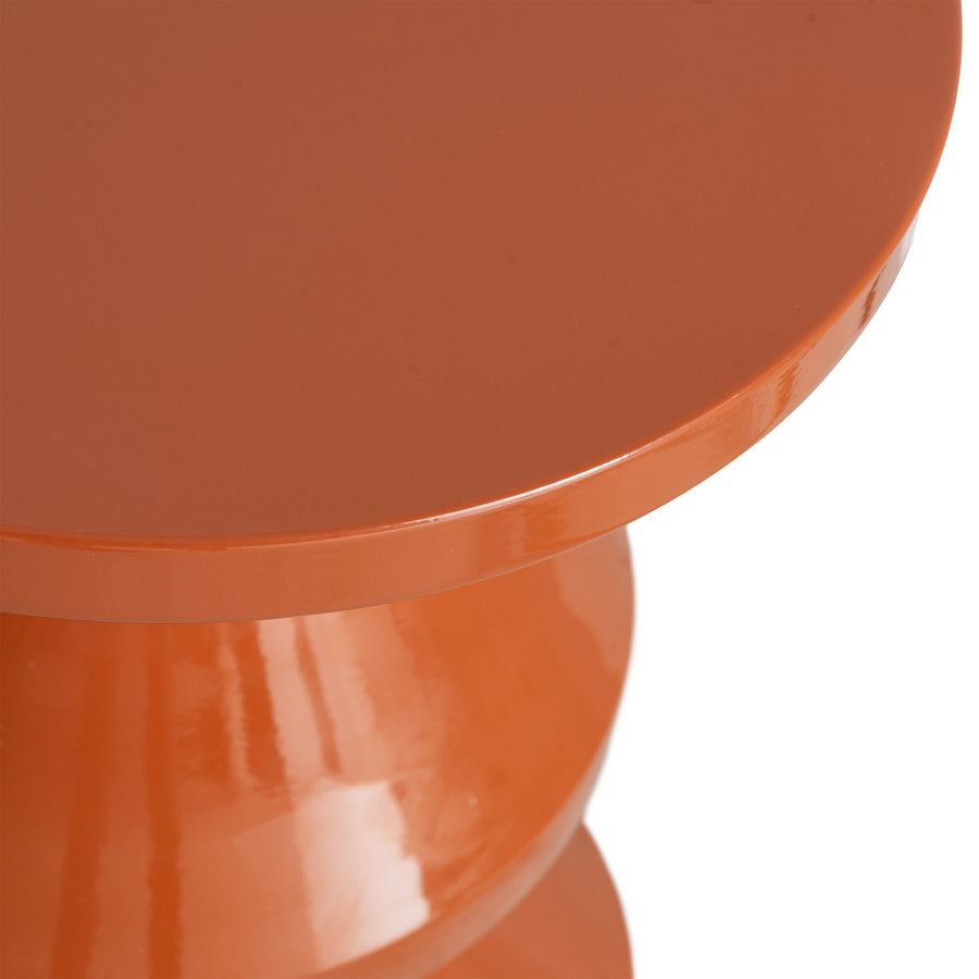 MESA AUXILIAR TERRACOTA METAL DECORACIÓN 33 X 33 X 55 CM