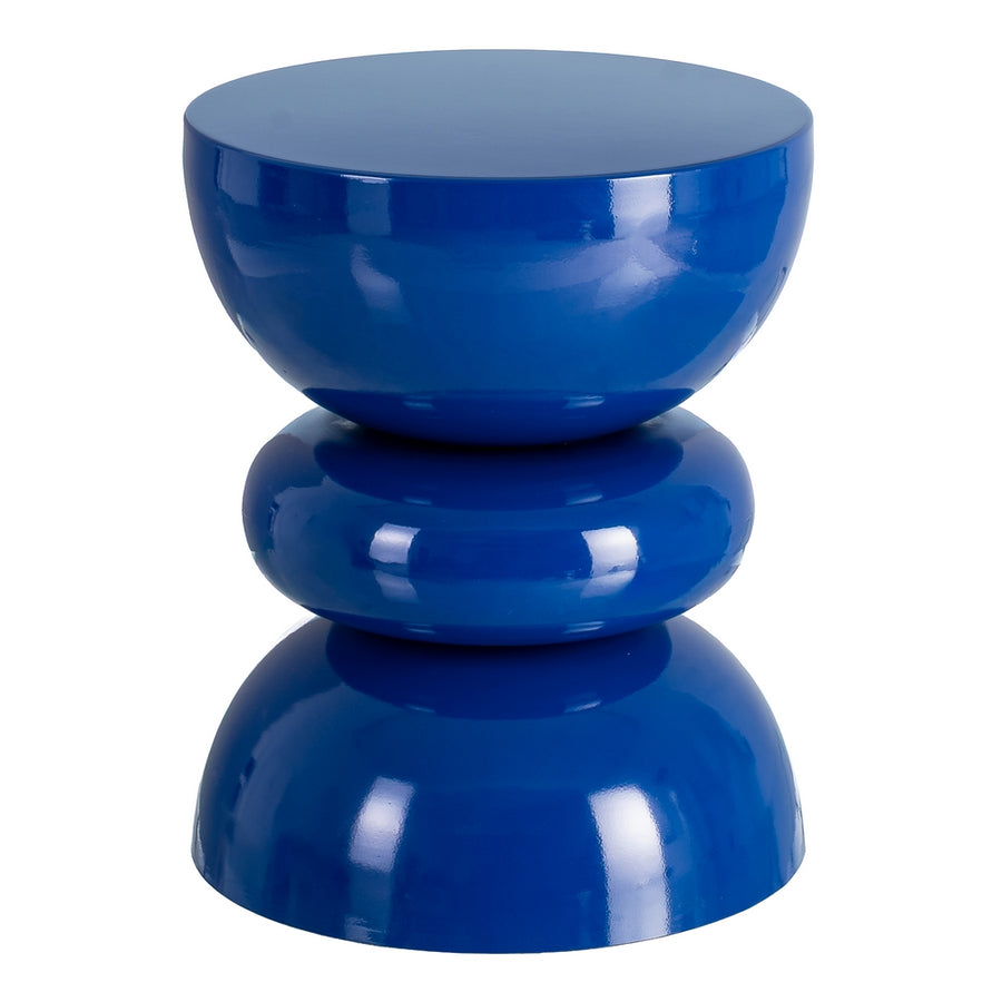 BLUE METAL DECORATIVE SIDE TABLE 38 X 38 X 47 CM
