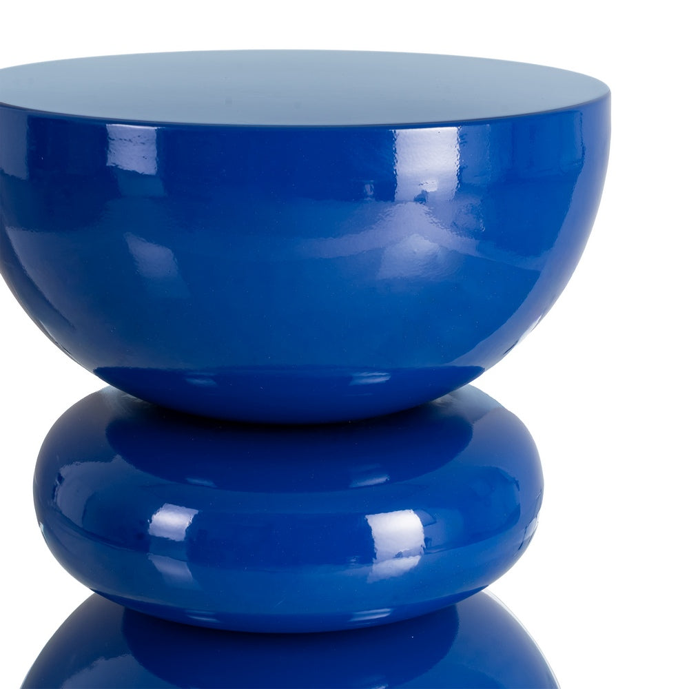 MESA AUXILIAR AZUL METAL DECORACI�N 38 X 38 X 47 CM