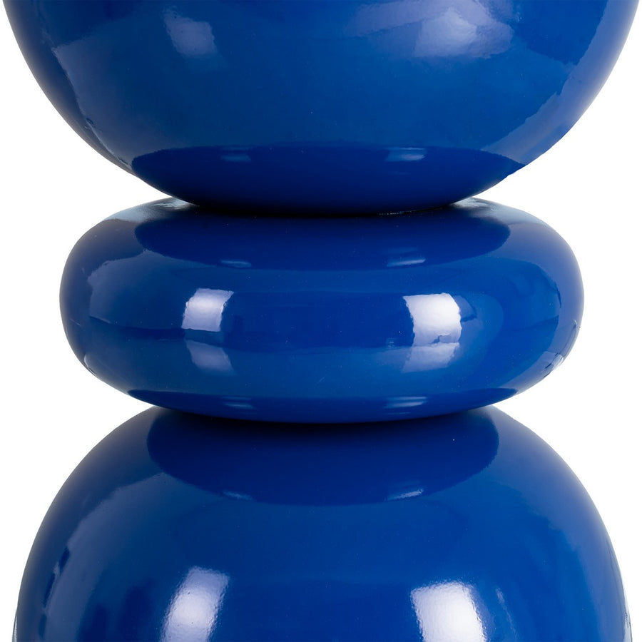 BLUE METAL DECORATIVE SIDE TABLE 38 X 38 X 47 CM