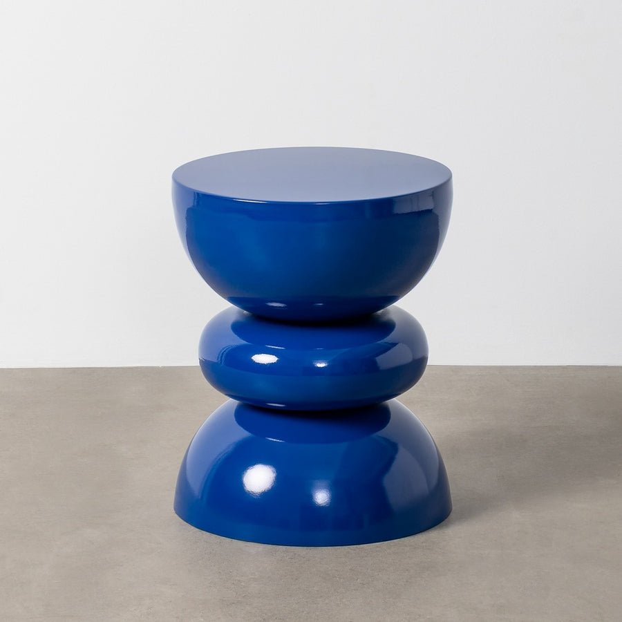 BLUE METAL DECORATIVE SIDE TABLE 38 X 38 X 47 CM