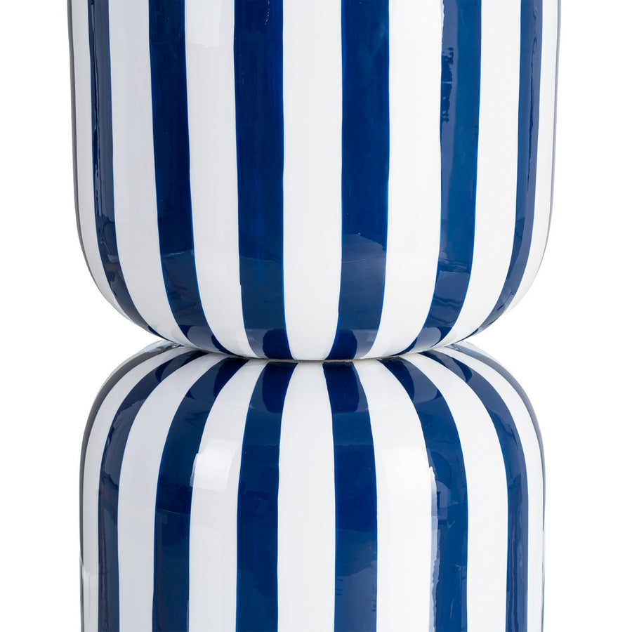 MESA AUXILIAR RAYAS AZUL METAL 32 X 32 X 47 CM