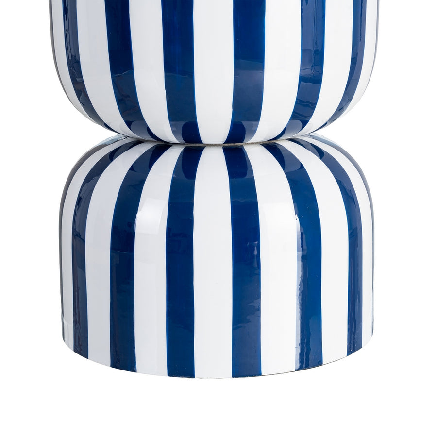 MESA AUXILIAR RAYAS AZUL METAL 32 X 32 X 47 CM
