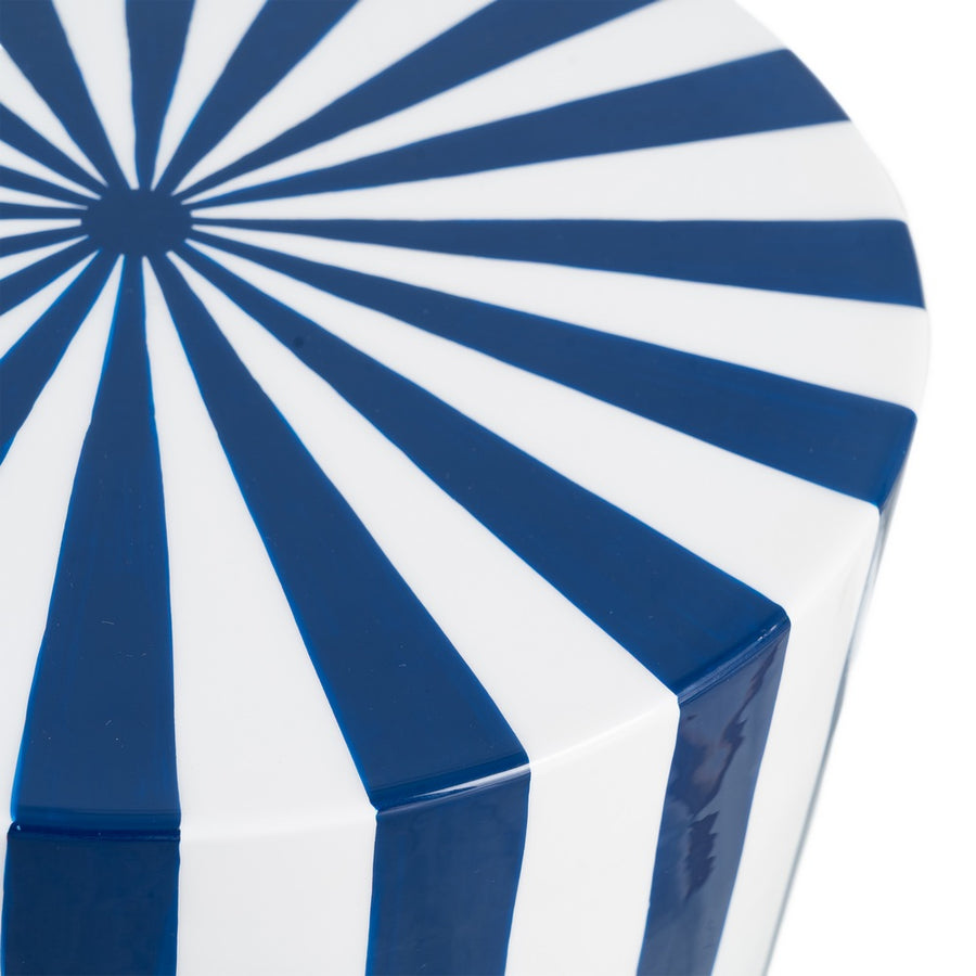 MESA AUXILIAR RAYAS AZUL METAL 32 X 32 X 47 CM