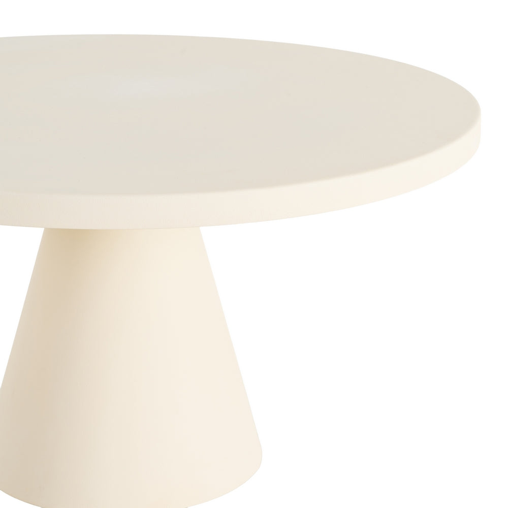 MESITA CREMA ACERO 71 X 71 X 38 CM