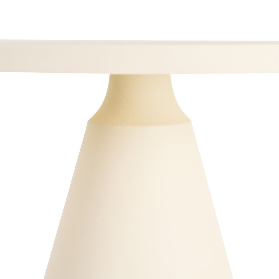 MESITA CREMA ACERO 71 X 71 X 38 CM