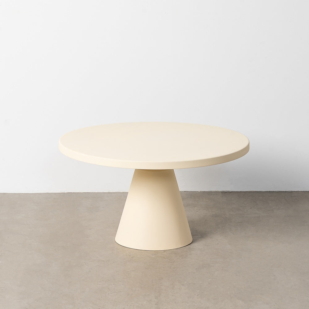 MESITA CREMA ACERO 71 X 71 X 38 CM