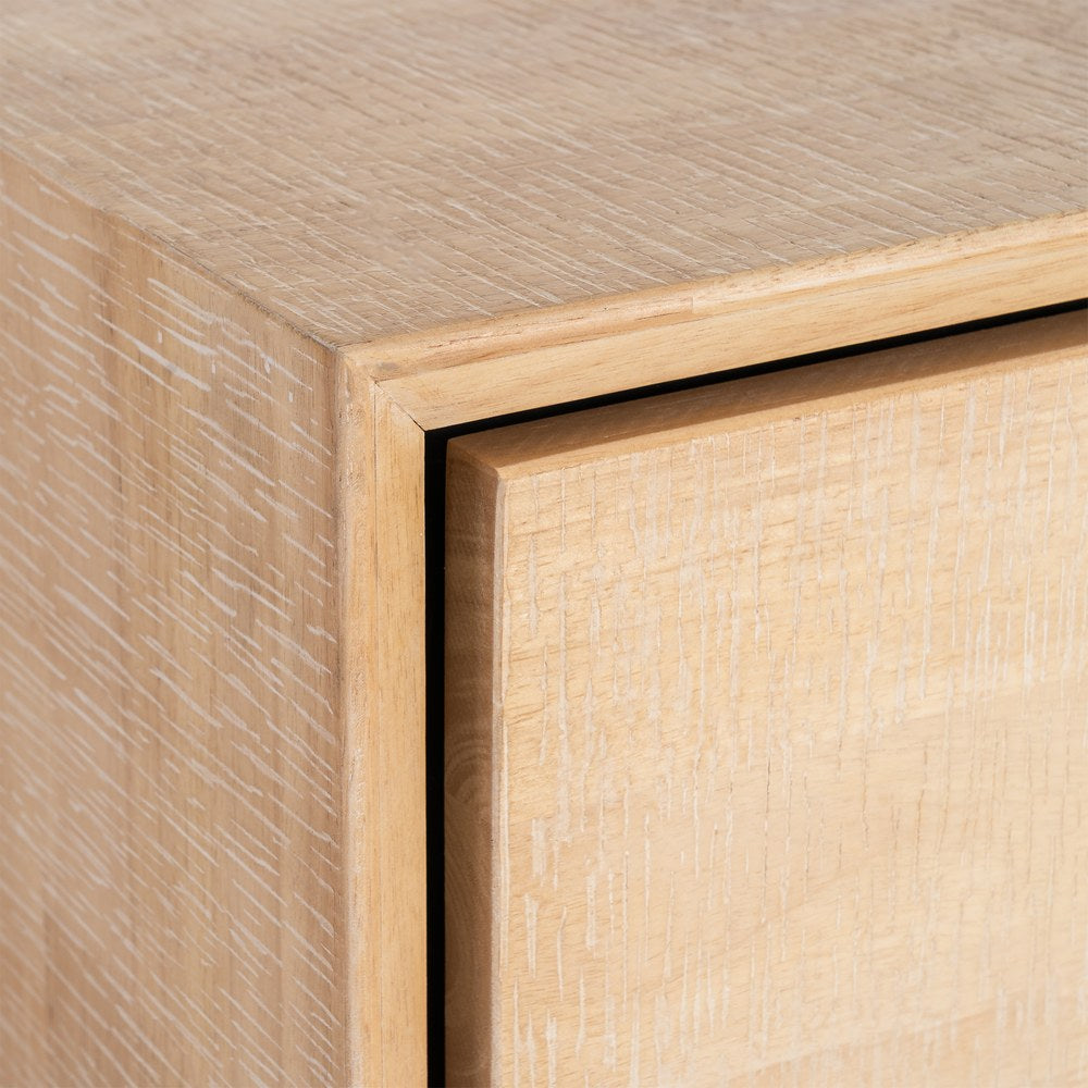C�MODA NATURAL-NEGRO MADERA-METAL 99,50 X 40 X 87 CM