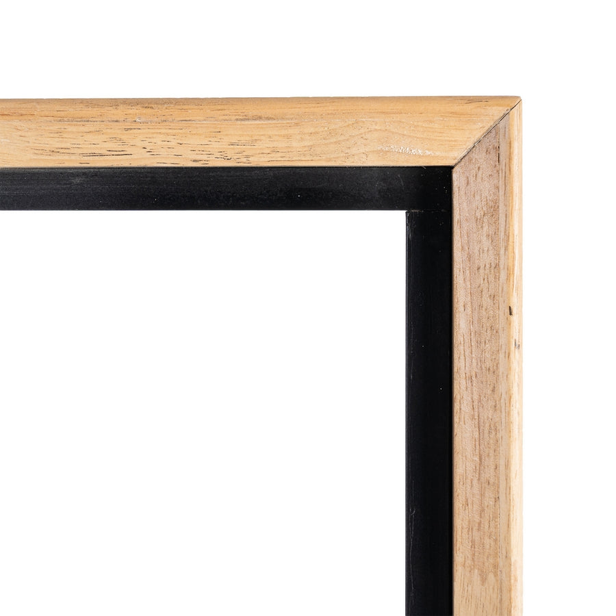 ARMARIO NATURAL-NEGRO MADERA-METAL 84,50 X 40 X 153 CM