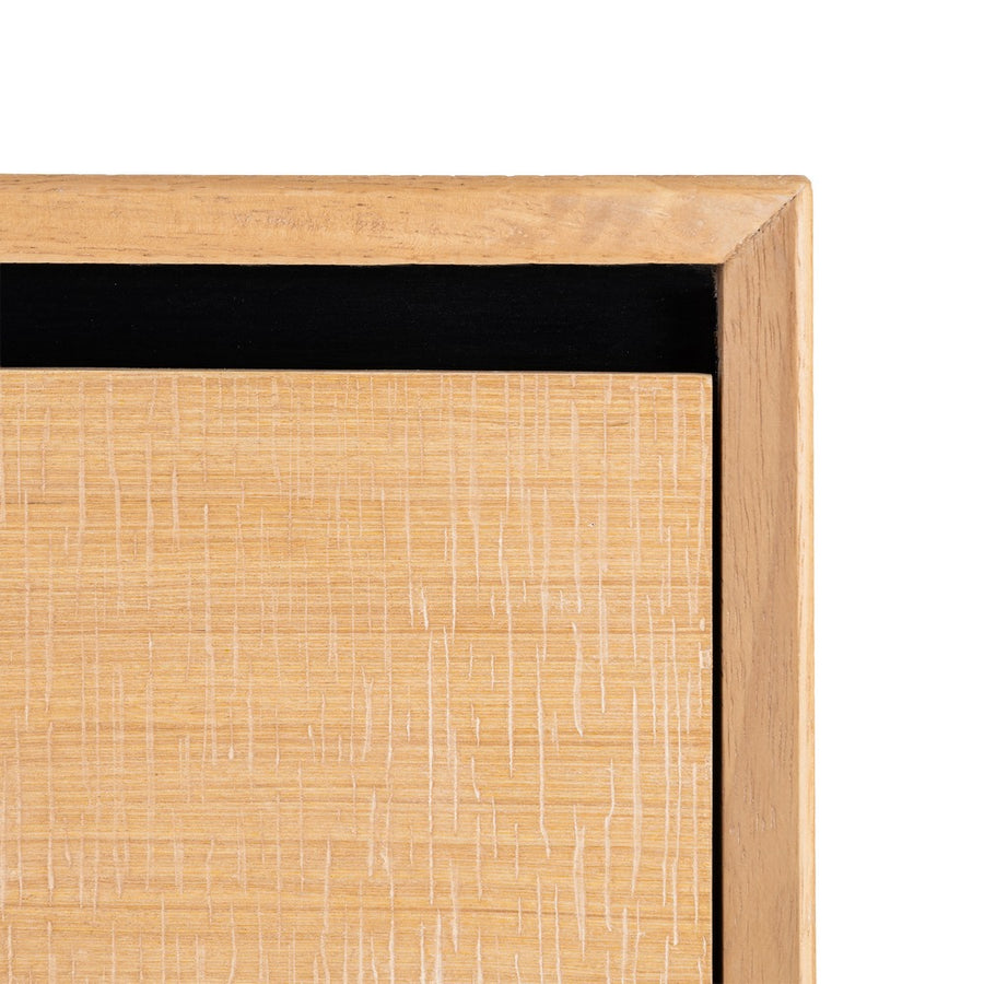 ZAPATERO NATURAL-NEGRO MADERA-METAL 60 X 25 X 123 CM