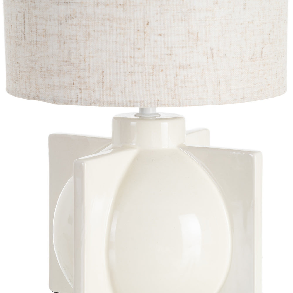 L�MPARA MESA CER�MICA ILUMINACI�N 25 X 25 X 39 CM
