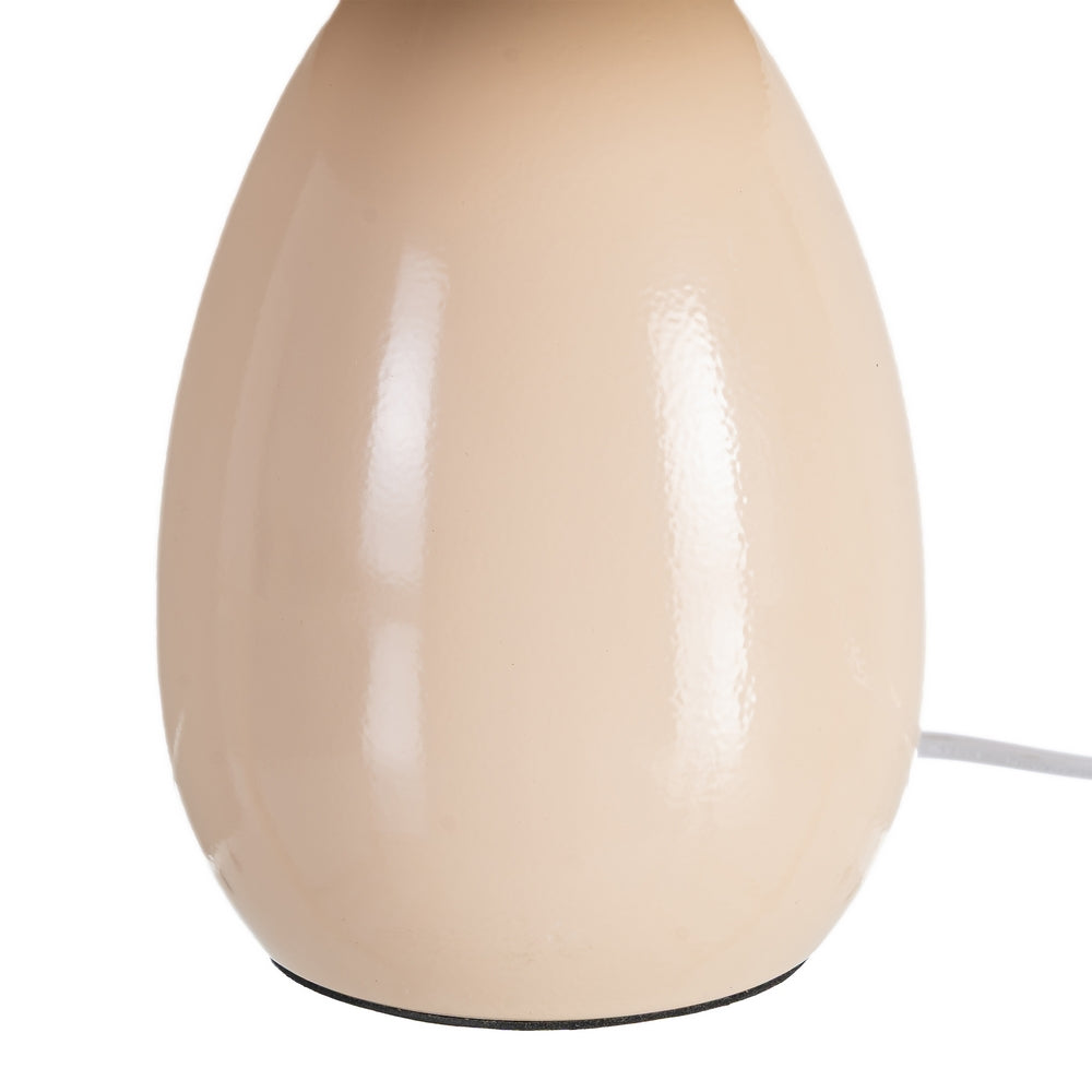 L�MPARA MESA BEIGE METAL 24 X 24 X 25,50 CM