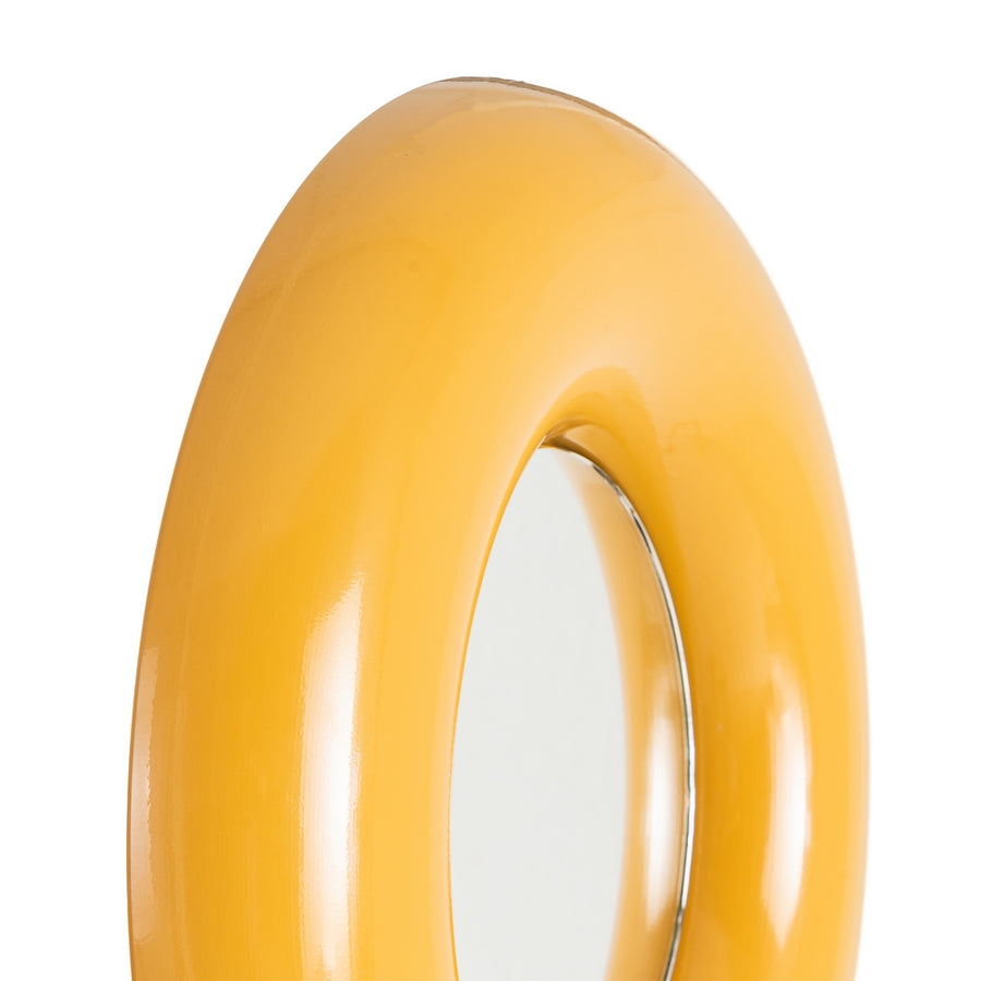 MUSTARD METAL MIRROR 49 X 5 X 49 CM