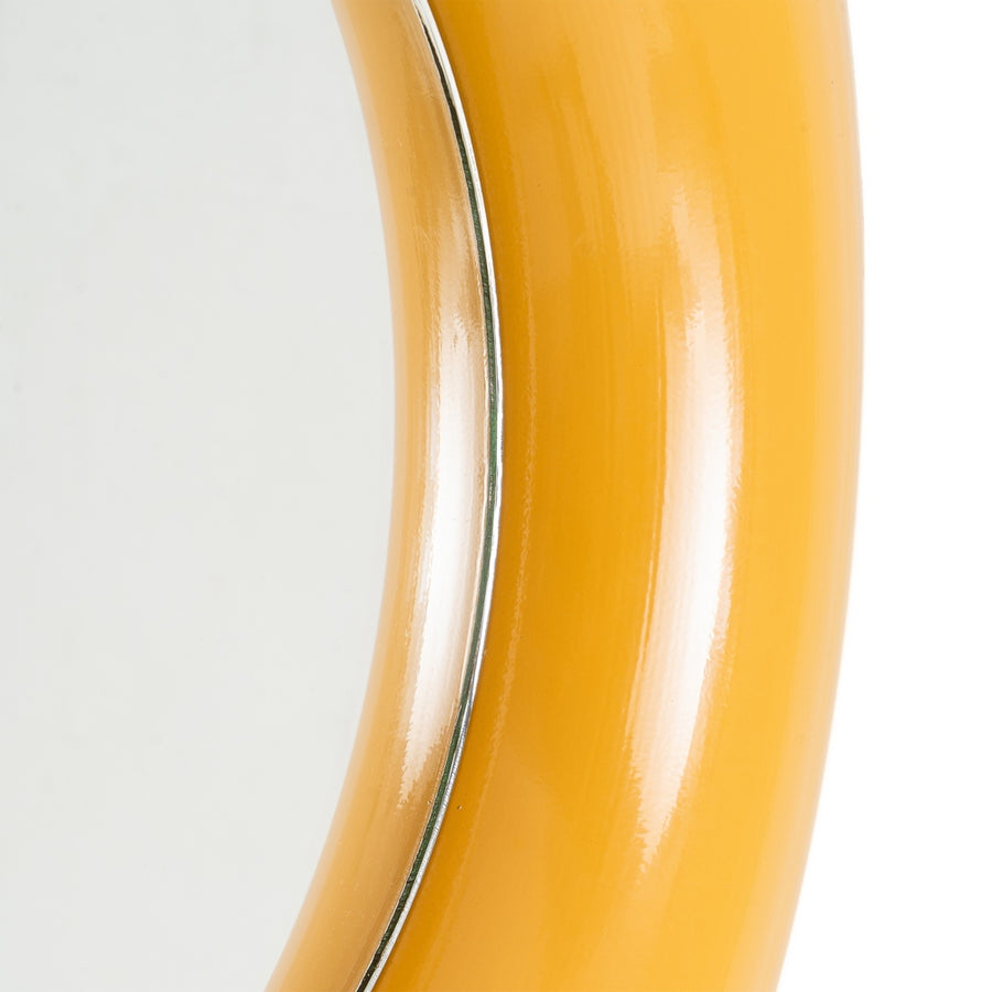 MUSTARD METAL MIRROR 49 X 5 X 49 CM