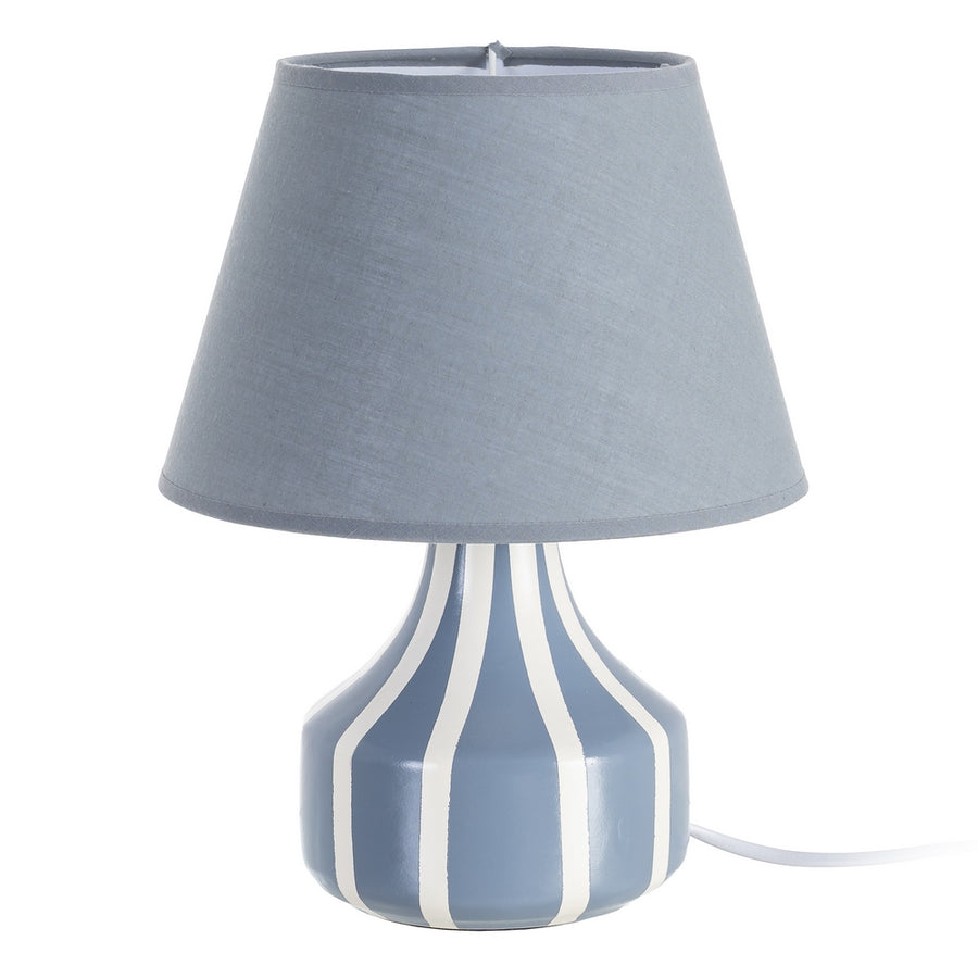 BLUE CERAMIC-FABRIC TABLE LAMP 22 X 22 X 30 CM
