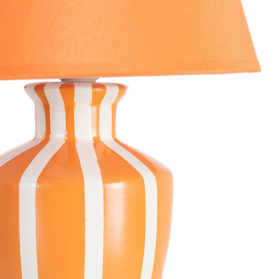 ORANGE CERAMIC-FABRIC TABLE LAMP 22 X 22 X 31 CM