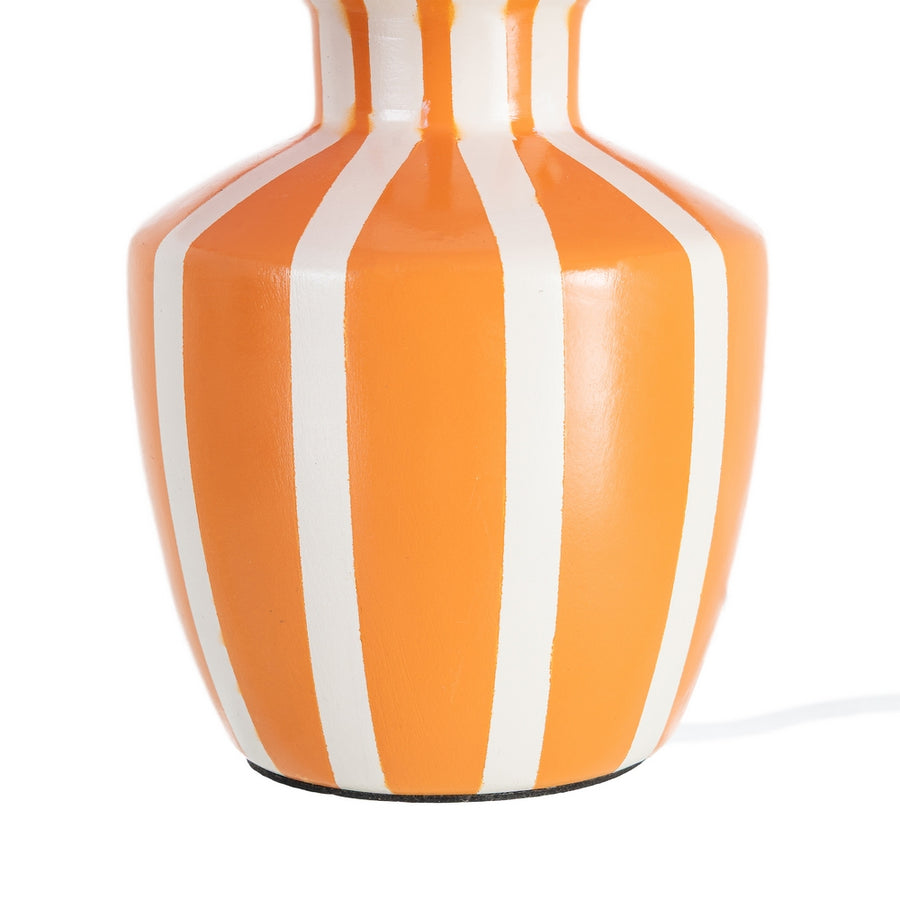 ORANGE CERAMIC-FABRIC TABLE LAMP 22 X 22 X 31 CM