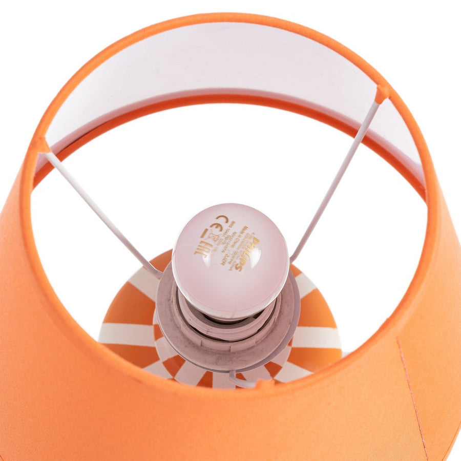 ORANGE CERAMIC-FABRIC TABLE LAMP 22 X 22 X 31 CM