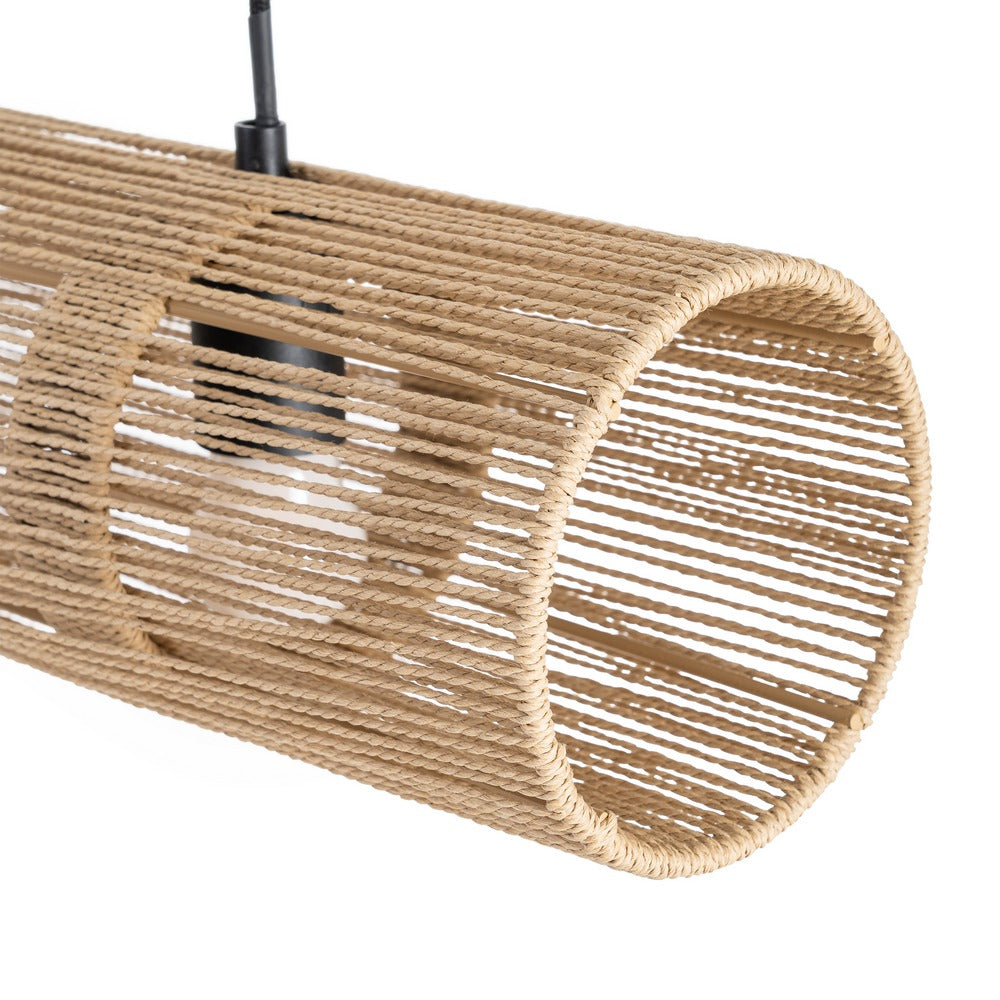 L�MPARA TECHO CREMA CUERDA DE PAPEL 60,50 X 13,50 CM