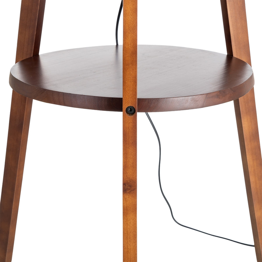 LÁMPARA SUELO MARRÓN TEJIDO-MADERA 50 X 50 X 151 CM