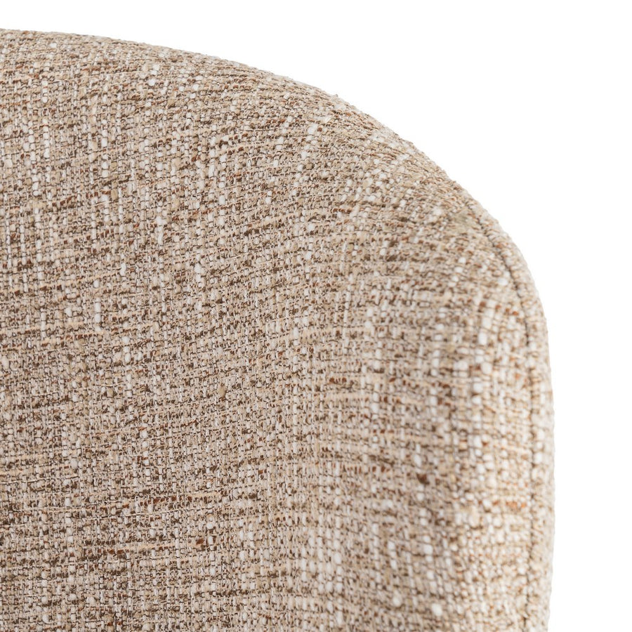 SILLA JASPEADO BEIGE-MARRÓN TEJIDO-METAL 57 X 60 X 81 CM
