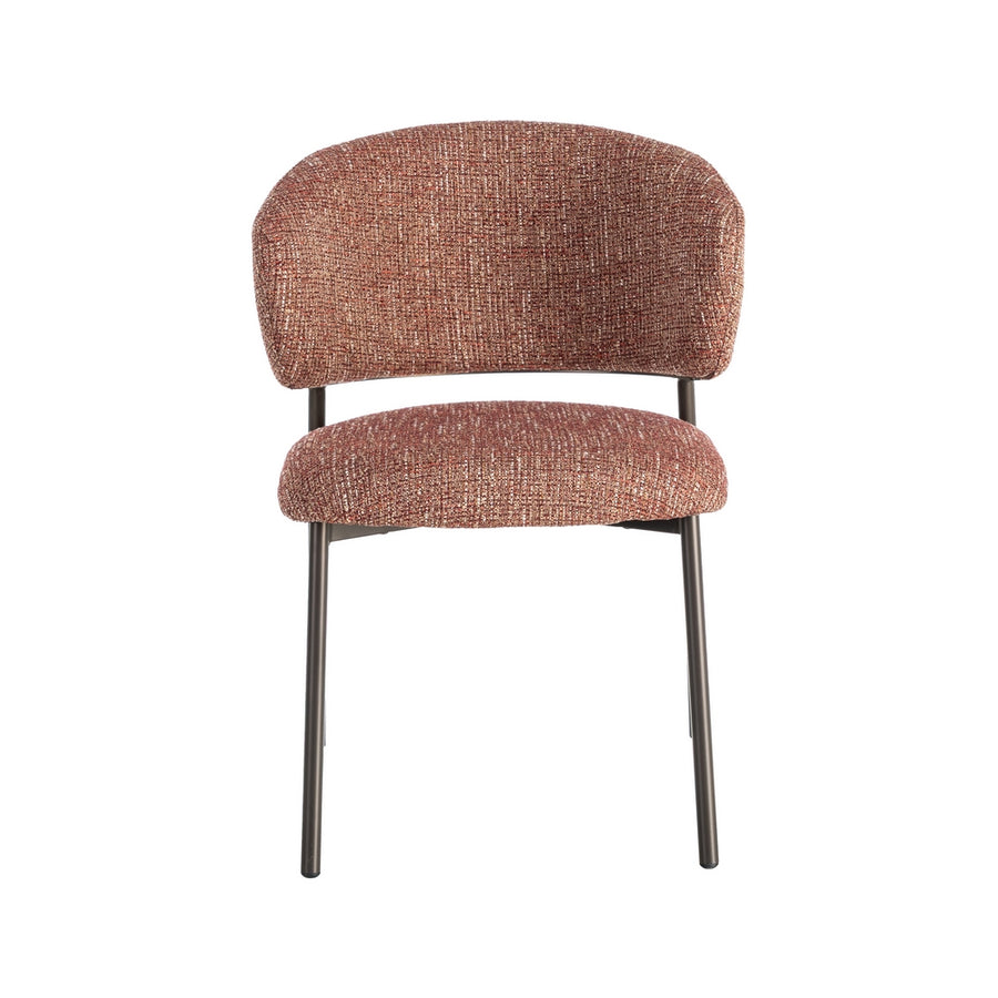 SILLA JASPEADO ROJO TEJIDO-METAL 57 X 60 X 81 CM