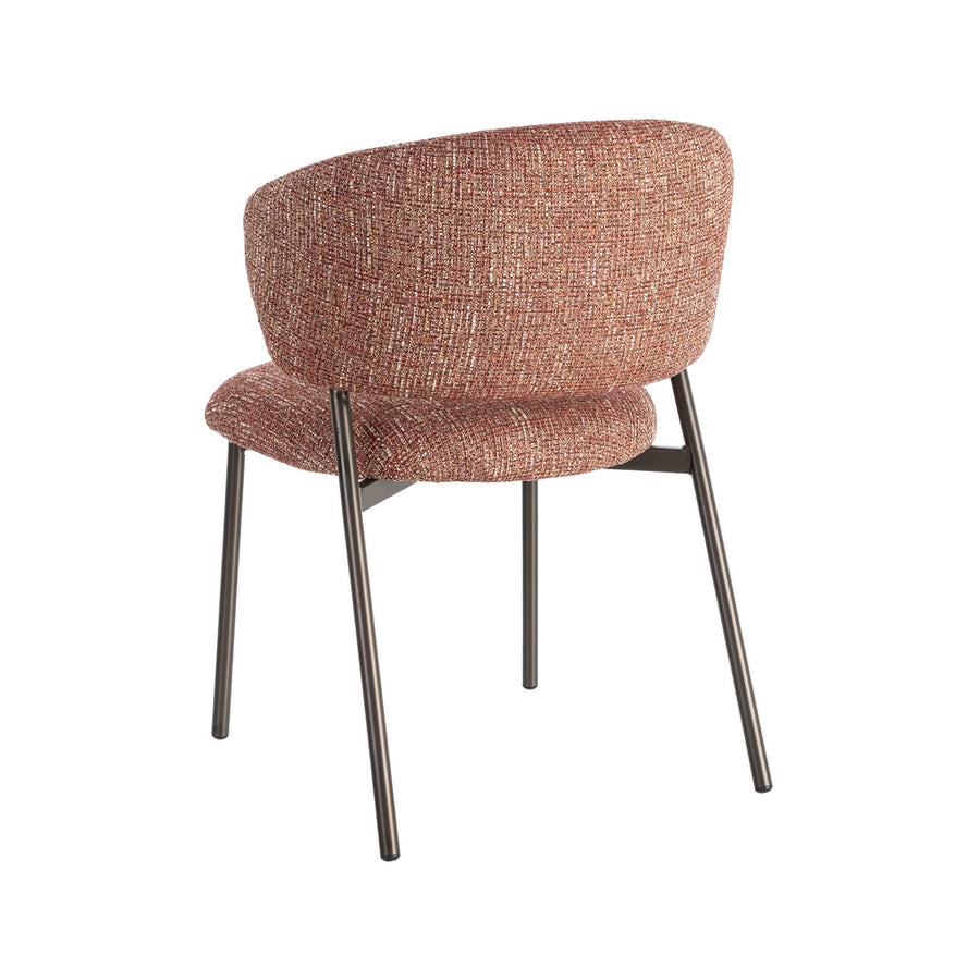 SILLA JASPEADO ROJO TEJIDO-METAL 57 X 60 X 81 CM