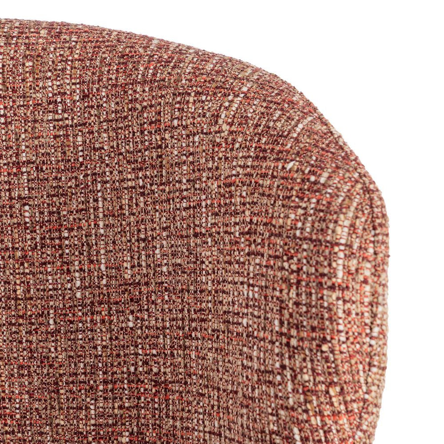 SILLA JASPEADO ROJO TEJIDO-METAL 57 X 60 X 81 CM