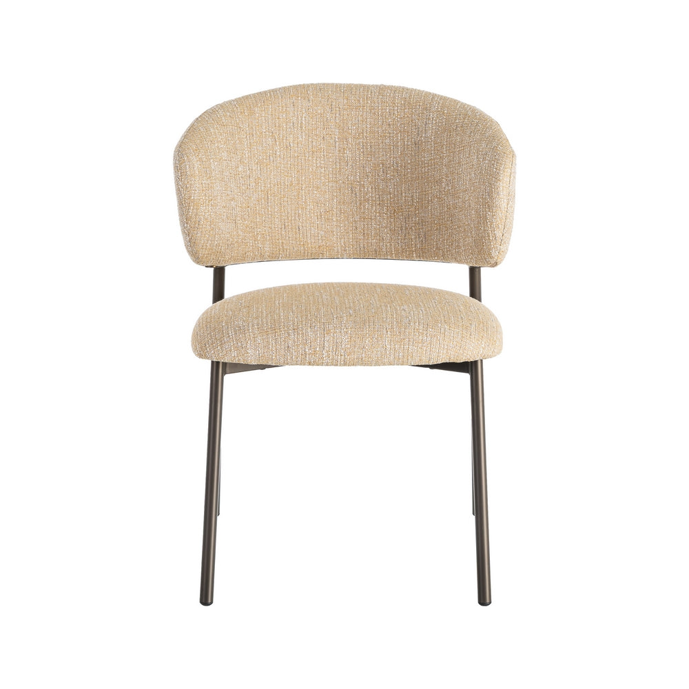 SILLA JASPEADO MOSTAZA TEJIDO-METAL 57 X 60 X 81 CM