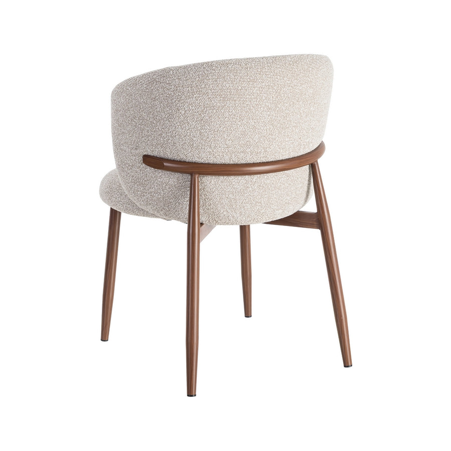 SILLA JASPEADO BEIGE TEJIDO-METAL 57 X 59 X 81 CM