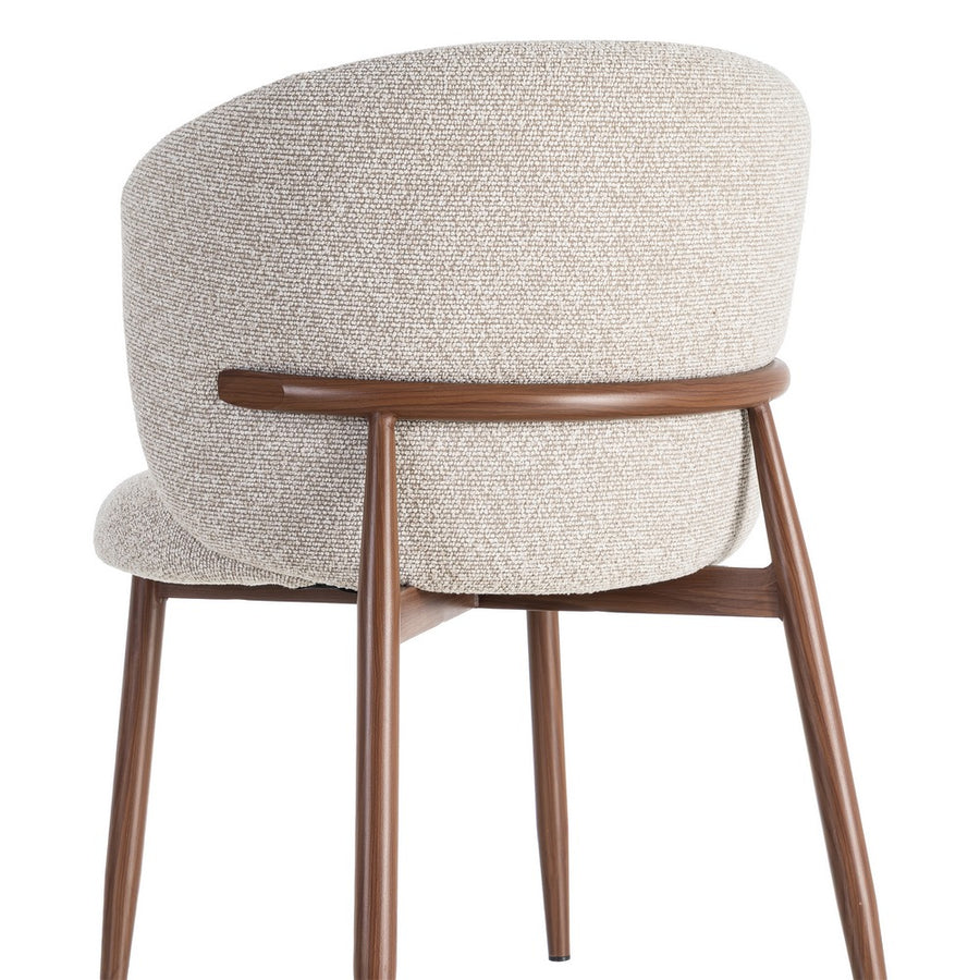 SILLA JASPEADO BEIGE TEJIDO-METAL 57 X 59 X 81 CM