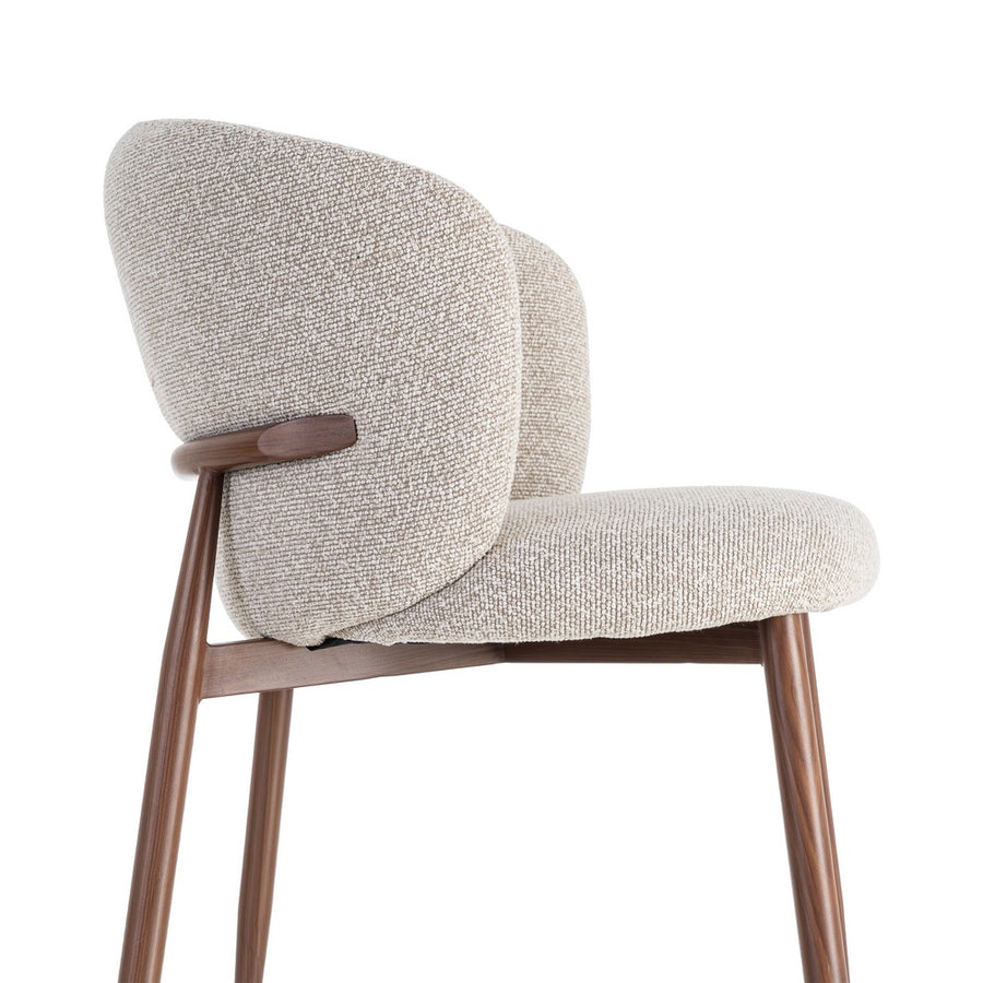 SILLA JASPEADO BEIGE TEJIDO-METAL 57 X 59 X 81 CM