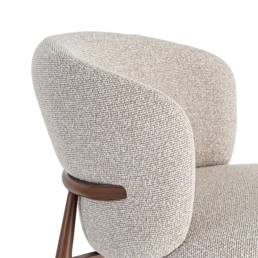 SILLA JASPEADO BEIGE TEJIDO-METAL 57 X 59 X 81 CM