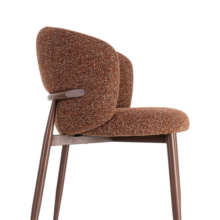 SILLA JASPEADO TEJA TEJIDO-METAL 57 X 59 X 81 CM