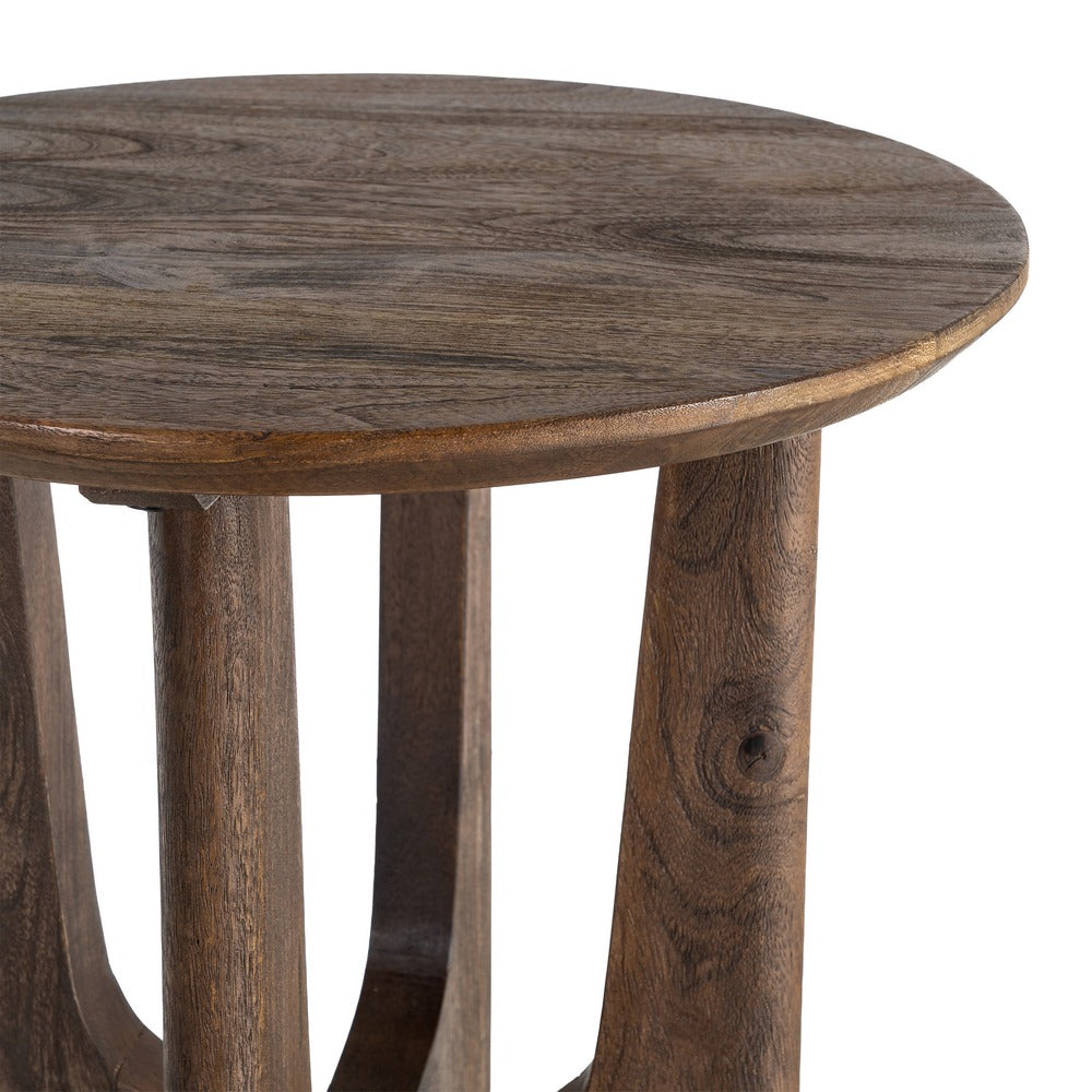 MESITA NATURAL MADERA DE MANGO 50 X 50 X 56 CM