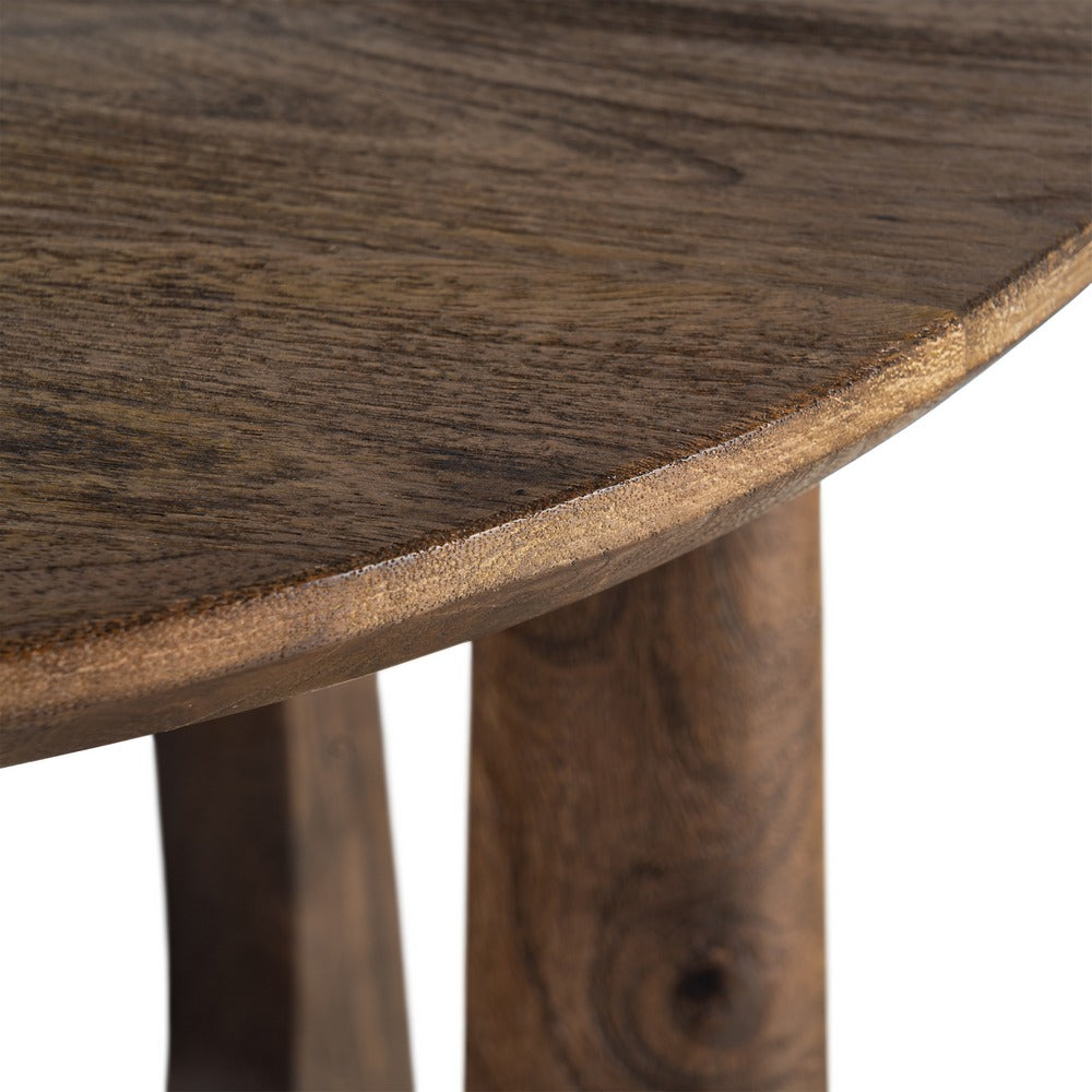 MESITA NATURAL MADERA DE MANGO 50 X 50 X 56 CM