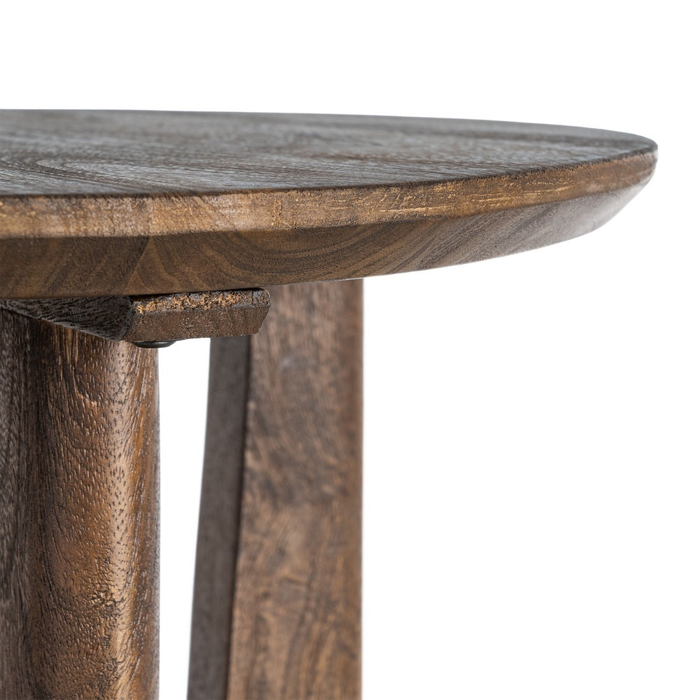 MESITA NATURAL MADERA DE MANGO 50 X 50 X 56 CM