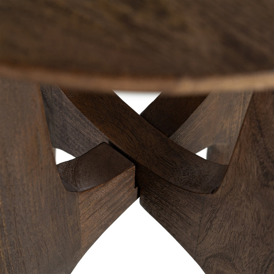 MESITA NATURAL MADERA DE MANGO 50 X 50 X 56 CM