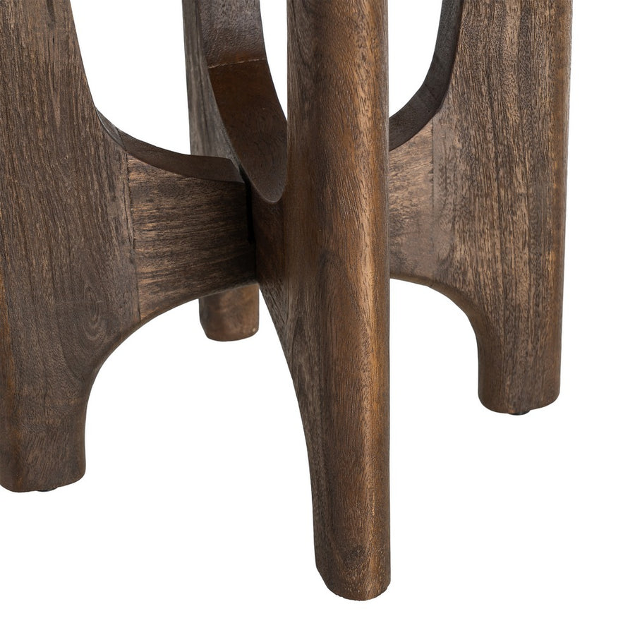 MESITA NATURAL MADERA DE MANGO 50 X 50 X 56 CM