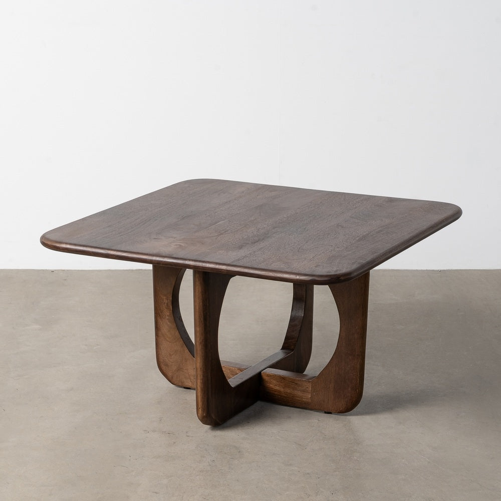MESA CENTRO MIEL MADERA DE MANGO 80 X 80 X 45 CM