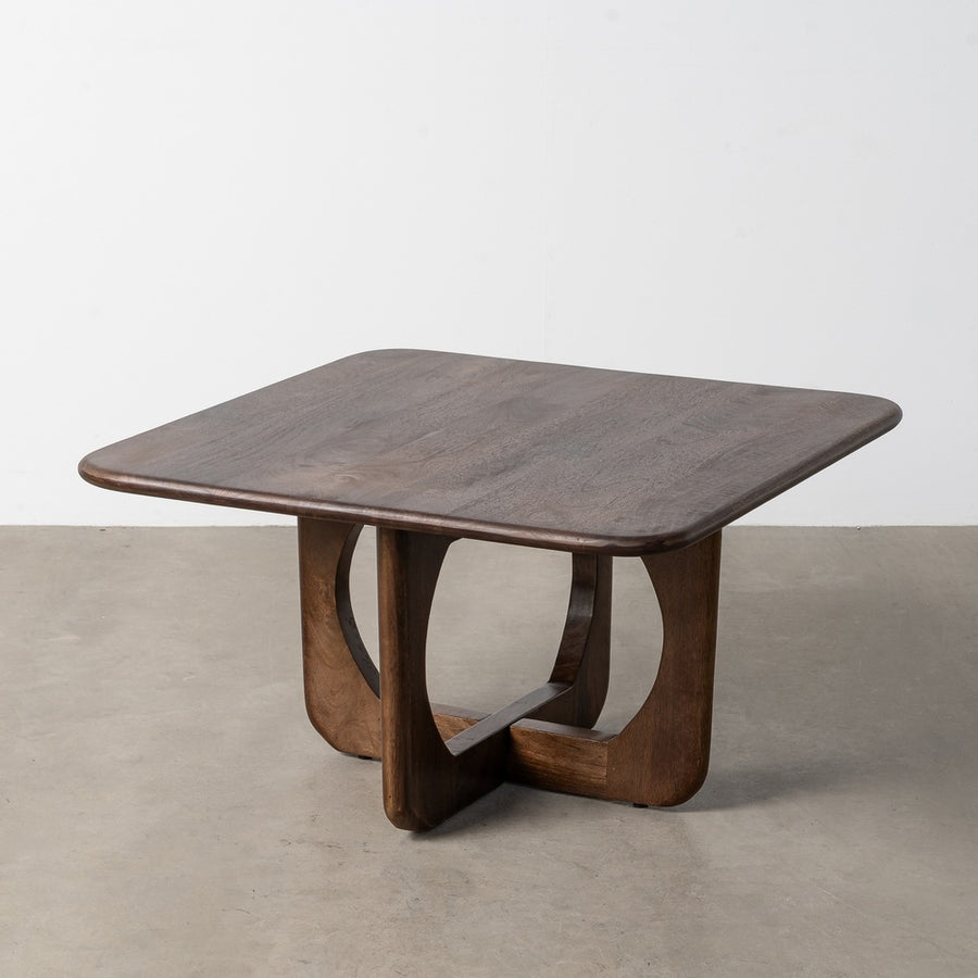 MESA CENTRO MIEL MADERA DE MANGO 80 X 80 X 45 CM