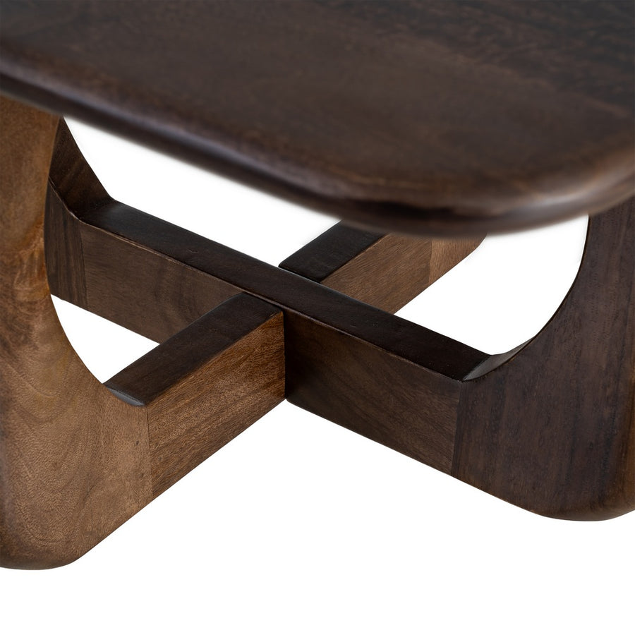 MESA CENTRO MIEL MADERA DE MANGO 80 X 80 X 45 CM