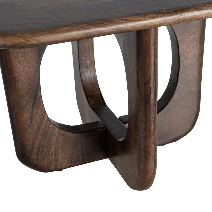 MESA CENTRO MARRÓN MADERA DE MANGO 60 X 60 X 40 CM