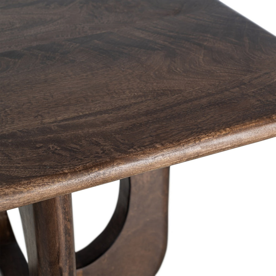 MESA CENTRO MARRÓN MADERA DE MANGO 60 X 60 X 40 CM