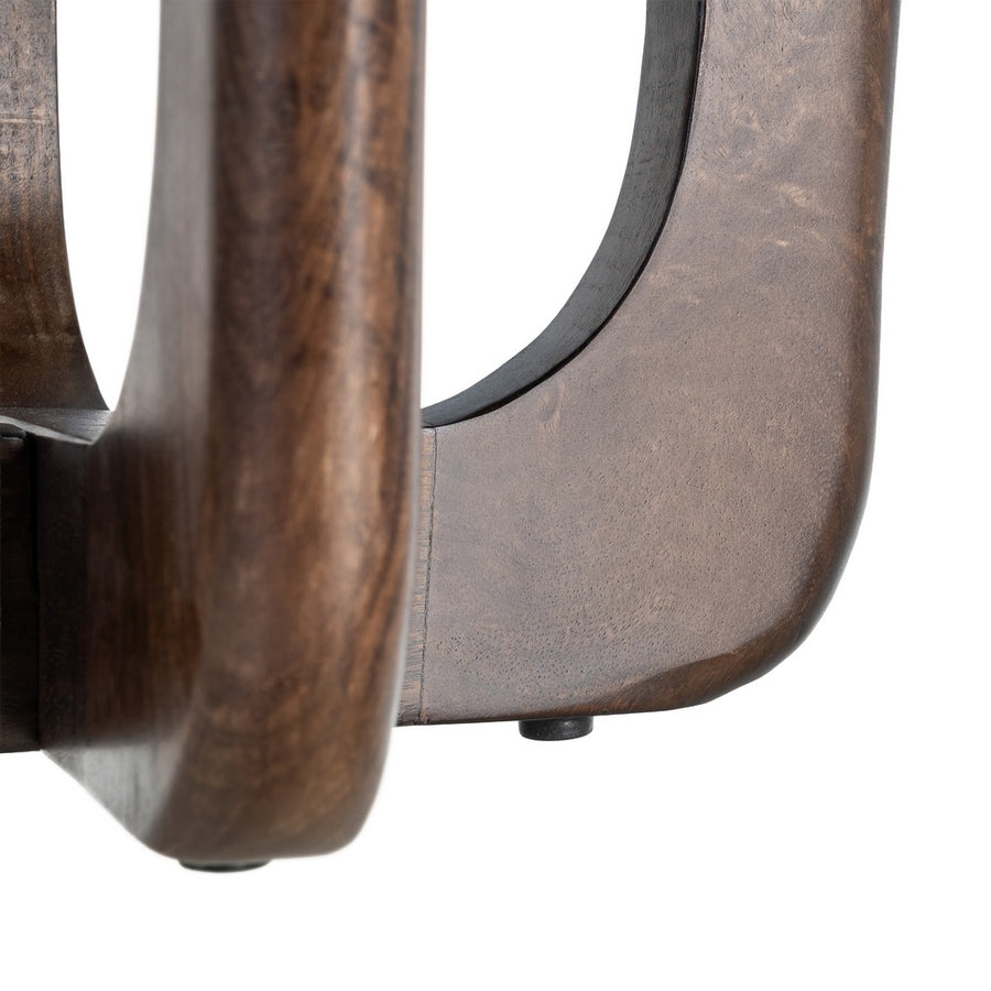 MESA CENTRO MARRÓN MADERA DE MANGO 60 X 60 X 40 CM