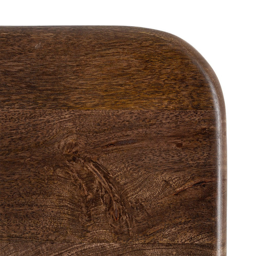 MESA CENTRO MARRÓN MADERA DE MANGO 60 X 60 X 40 CM